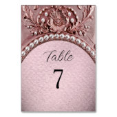Numéro De Table Pink Flower Table Number (Dos)