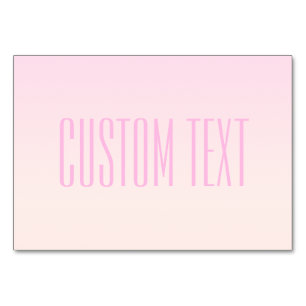 Numéro De Table Pink to Peach Sunset Ombre avec texte personnalisa