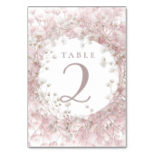 Numéro De Table pink white baby's breath flowers table 2 (Par défaut)