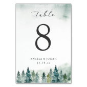 Numéro De Table Pins d'hiver | Mariage personnalisé (Dos)