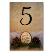 Numéro De Table Pins rustiques Chiffres du Mariage des bois (Par défaut)