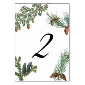 Numéro De Table Pins rustiques Mariage de verdure forestière (Par défaut)