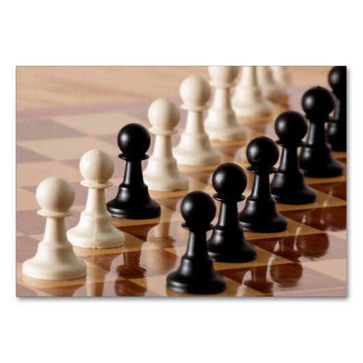 Numéro De Table Pions sur le tableau d'échecs (Dos)