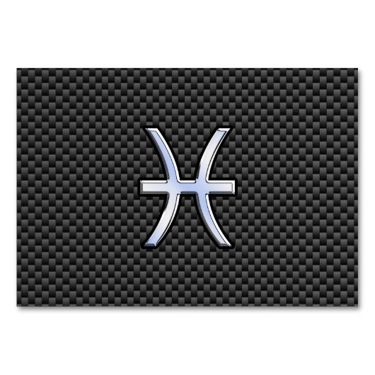 Numéro De Table Pisces Zodiac Sign on Carbon Fibre Print (Devant)