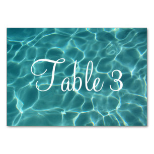 Numéro De Table Piscine verte aquatique numérotée