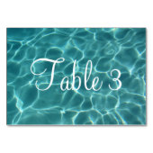 Numéro De Table Piscine verte aquatique numérotée (Dos)