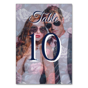 Numéro De Table Pivoines Audacieuses Mariage Saison Inspiré
