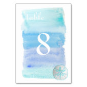 Numéro De Table PixDezines Aquarelle /Plage N° de tableau (Par défaut)