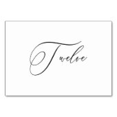 Numéro De Table PixDezines Elégant Calligraphie Romantique Douze 1 (Dos)