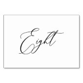 Numéro De Table PixDezines Élégant Calligraphie Romantique Huit 8 (Dos)