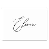 Numéro De Table PixDezines Élégant Calligraphie Romantique Onze 11 (Devant)