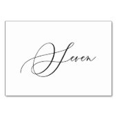 Numéro De Table PixDezines Elégant Calligraphie Romantique Sept 7 (Dos)