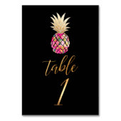 Numéro De Table PixDezines Faux Ananas Or/Cartes de table (Par défaut)