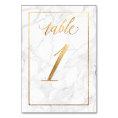 Numéro De Table PixDezines Faux Gold/Table No 1+/Marble (Dos)