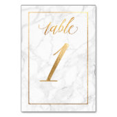 Numéro De Table PixDezines Faux Gold/Table No 1+/Marble (Par défaut)