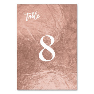 Numéro De Table PixDezines Faux Rose Gold/Table No.