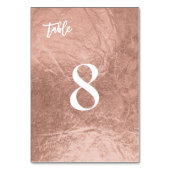 Numéro De Table PixDezines Faux Rose Gold/Table No. (Par défaut)