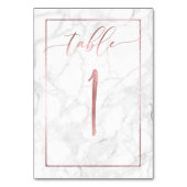 Numéro De Table PixDezines Faux Rose Gold/Table No 1+/Marble (Dos)