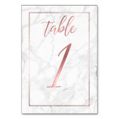 Numéro De Table PixDezines Faux Rose Gold/Table No 1+/Marble (Dos)