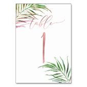 Numéro De Table PixDezines Fronds Palm Faux Rose Gold/do-it-yourse (Dos)