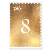 Numéro De Table PixDezines Scallop Faux Gold/Antique/Table No. (Dos)