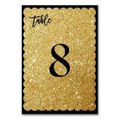 Numéro De Table PixDezines Scallop Faux Gold/Parties scintillant/T (Dos)
