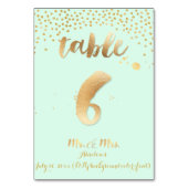 Numéro De Table PixDezines table 6/or arroses/do-it-yourself coule (Dos)