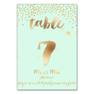 Numéro De Table PixDezines table 7/or arroses/do-it-yourself coule