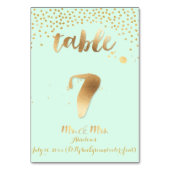 Numéro De Table PixDezines table 7/or arroses/do-it-yourself coule (Dos)