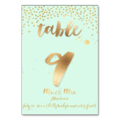 Numéro De Table PixDezines table 9/or arroses/do-it-yourself coule (Dos)