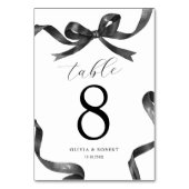Numéro De Table Places assises de mariage à ruban noir (Par défaut)