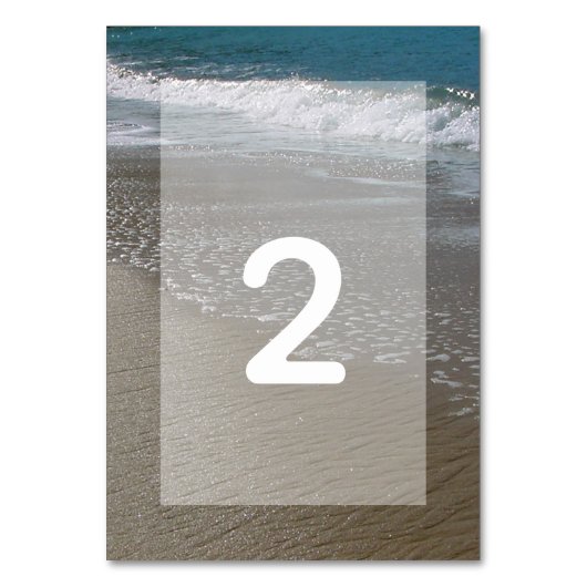 Numéro De Table Plage balnéaire & Mariage de sable (Par défaut)