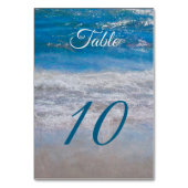 Numéro De Table Plage Blue Tropical Ocean Waves (Dos)