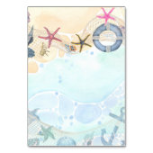 Numéro De Table Plage côtière tropicale Destination Mariage (Dos)