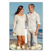 Numéro De Table Plage Côtière Tropicale Destination Mariage Photo (Par défaut)