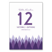 Numéro De Table Plage de forêt violet Mariage de bois (Par défaut)