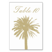 Numéro De Table Plage sable couleur palmier dessin mariage (Par défaut)