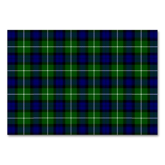 Numéro De Table Plaid vert bleu Lamont tartan (Devant)