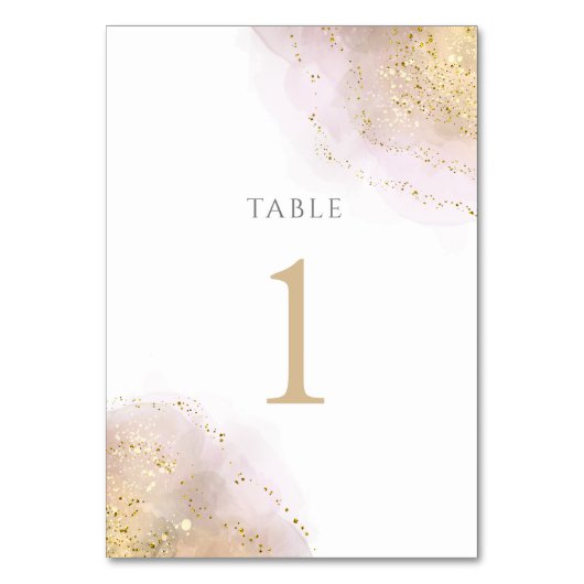 Numéro De Table plan d'aquarelle Tableau Numéro 1 (Dos)