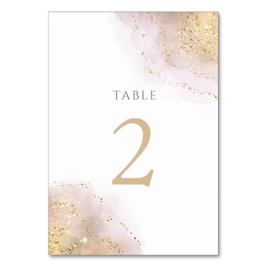 Numéro De Table plan d'aquarelle Tableau Numéro 2 (Dos)