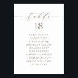 Numéro De Table Plan d'assise du Mariage de script minimaliste Tau<br><div class="desc">Plan personnalisé des sièges de numéro de table. Il est doté d'un script lunatique taupe et d'une typographie classique. Personnalisez en ajoutant vos propres détails. Ce plan de table minimaliste est parfait pour tous les mariages,  baby showers,  douches nuptiales,  anniversaires,  et bien plus encore.</div>