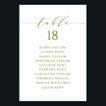 Numéro De Table Plan de mariage minimaliste Gold<br><div class="desc">Plan personnalisé des sièges de numéro de table. Il est doté d'un script lunatique doré et d'une typographie classique. Personnalisez en ajoutant vos propres détails. Ce plan de table minimaliste est parfait pour les mariages,  les douches pour bébés,  les douches pour nuptiales,  les anniversaires,  et bien plus encore.</div>