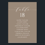 Numéro De Table Plan de siège Mariage minimaliste de type Script<br><div class="desc">Plan personnalisé des sièges de numéro de table. Il présente un script fantaisiste et une typographie classique. Personnalisez en ajoutant vos propres détails. Ce plan de table minimaliste est parfait pour tous les mariages,  baby showers,  douches nuptiales,  anniversaires,  et bien plus encore.</div>