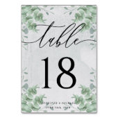 Numéro De Table Plan de siège simple et propre Eucalyptus Signatur (Dos)