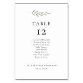 Numéro De Table Plan de table de mariage à branche d'olive minimal (Par défaut)