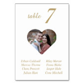 Numéro De Table Plan de table de mariage élégant et unique en or (Dos)