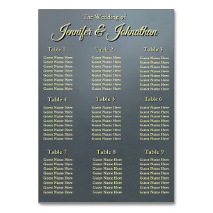 Numéro De Table Plan de table de mariage élégant sur fond gris
