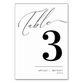 Numéro De Table Plan de table de mariage en calligraphie moderne (Par défaut)