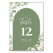 Numéro De Table Plan de table de mariage floral vert Végétal (Par défaut)
