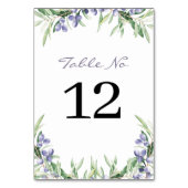 Numéro De Table Plan de table de mariage rustique en lavande sous (Dos)